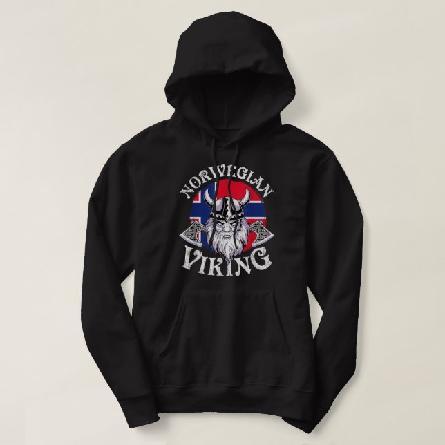 Viking Funny Norway Flag Vikings Hoodie (Design vorne)