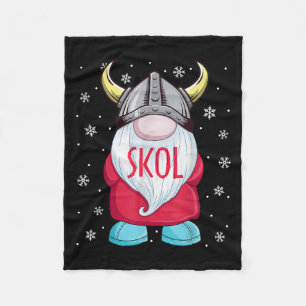 Viking Gnome Skol Christmas Norse Pajama Viking Me Fleecedecke