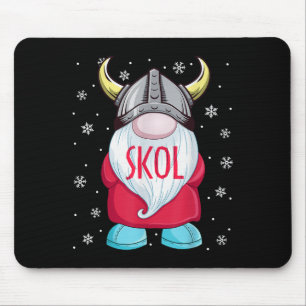 Viking Gnome Skol Christmas Norse Pajama Viking Me Mousepad