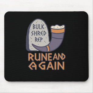 Viking Gym Rune und Fitness Sprichwort für Muskeln Mousepad