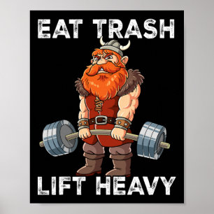 Viking Gym Weichtrainings essen Müllhalde schwer Poster