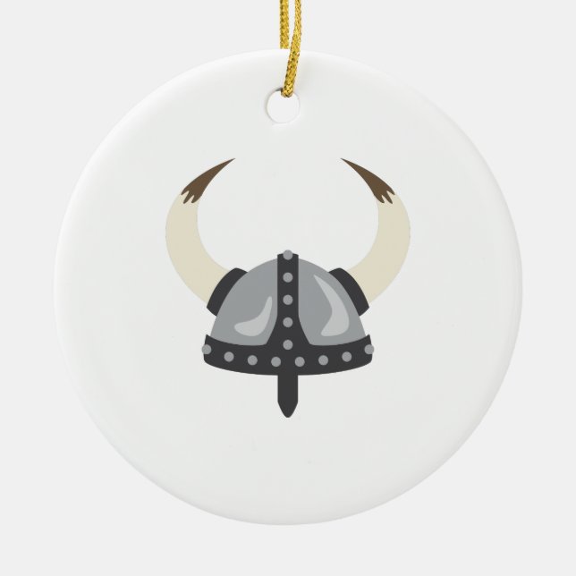 Viking Helmet Keramik Ornament (Vorne)