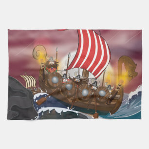 Viking Invasion Fleet Handtuch