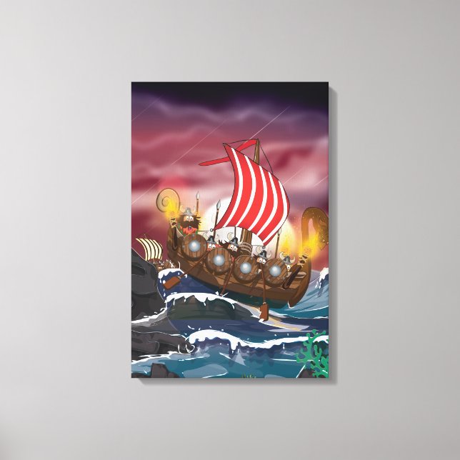 Viking Invasion Fleet Leinwanddruck (Vorderseite)
