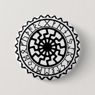 Viking‑keltischer Sonnenrunen‑Kalender Button