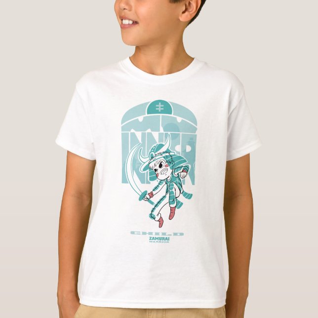 Viking Kid mit Schwert T-Shirt (Vorderseite)