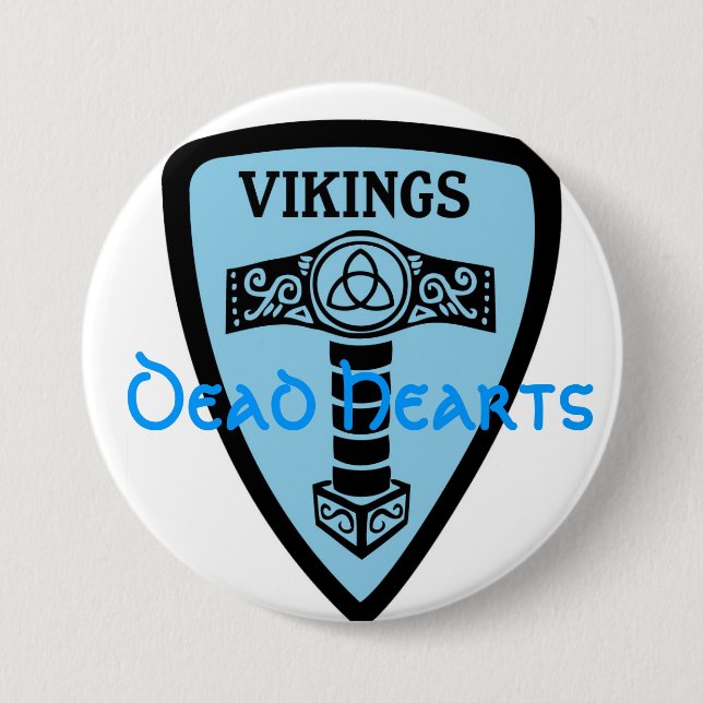 Viking-Knopf - tote Herz-Romane Button (Vorderseite)