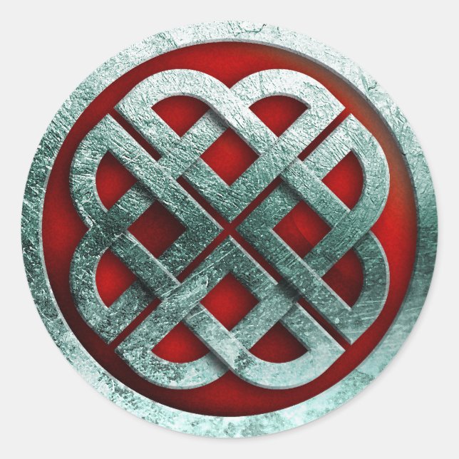 viking knot runder aufkleber (Vorderseite)
