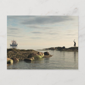 Viking Longship Homecoming Postkarte
