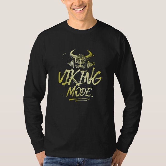 Viking Mode Workout Gold Valhalla Odin Motivation  T-Shirt (Vorderseite)