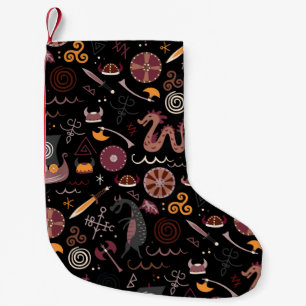 Viking-Muster nahtlos grafisch Kleiner Weihnachtsstrumpf