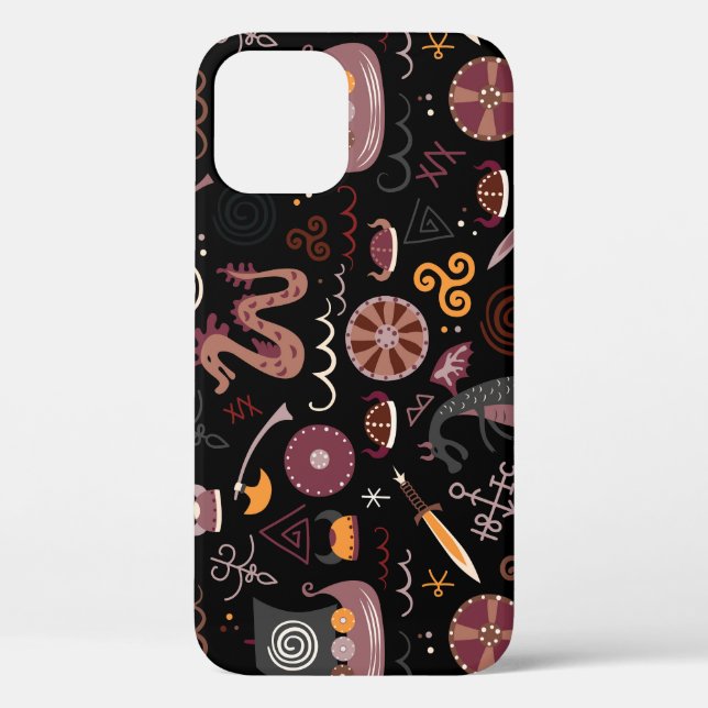 Viking: Nahtlos, grafisches Design. Case-Mate iPhone Hülle (Rückseite)