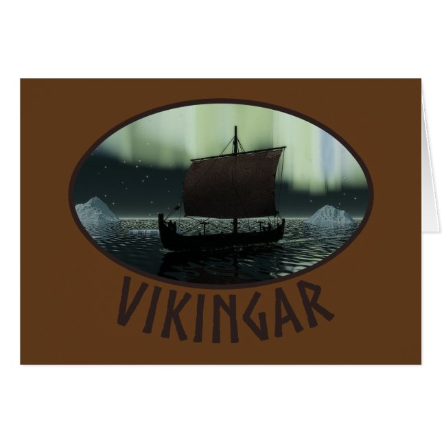 Viking Navire Et Lumières Du Nord (Devant horizontal)