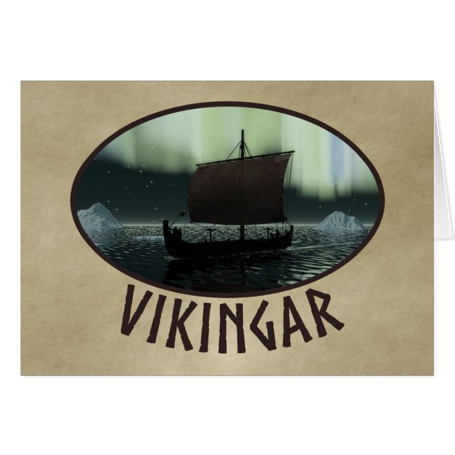 Viking Navire Et Lumières Du Nord (Devant horizontal)