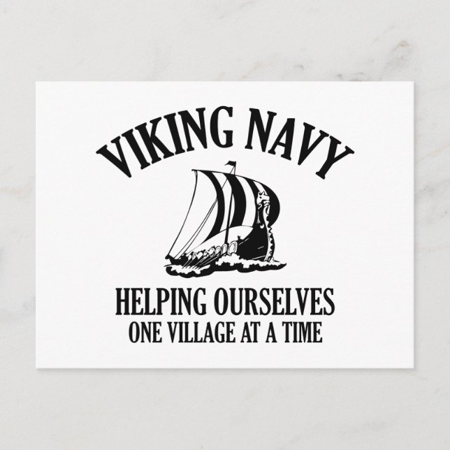 Viking Navy Postkarte (Vorderseite)