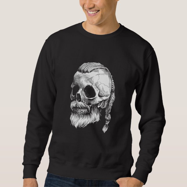 Viking Nordic Skull Norse Pagan Mythology Sweatshirt (Vorderseite)