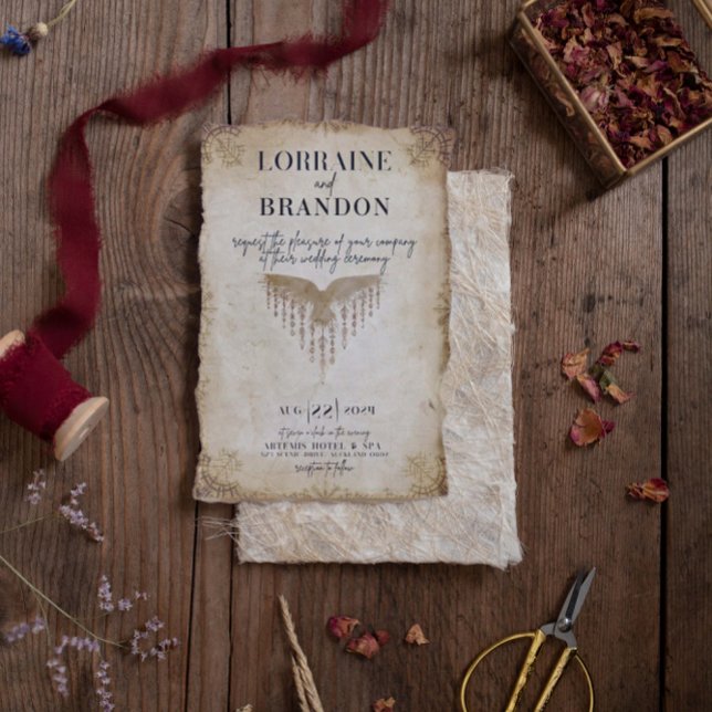 Viking Norse Saga Hochzeitseinladung Einladung (Norse Saga Viking inspired alternative wedding invitation)