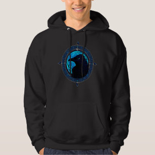 Viking Odin Ravens Huginn und Muninn Retro Graphic Hoodie