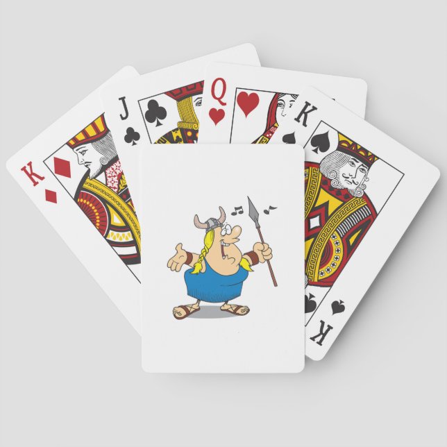 Viking-Opern-Sänger-Spielkarten Spielkarten (Rückseite)