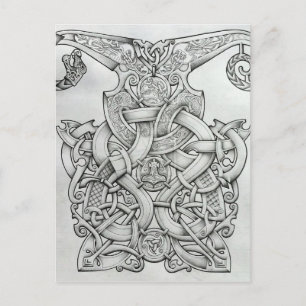 VIKING & OSEBERG-KNOTWORK-DESIGN POSTKARTE