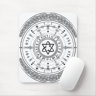 Viking Pagan Asatru Runic Compass, Vegvisir Runes Mousepad
