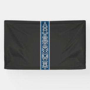 Viking Pattern Blau Banner