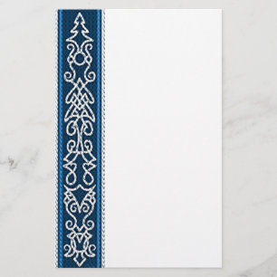 Viking Pattern Blau Briefpapier