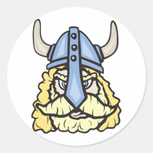 Viking! Personalisierbar! Runder Aufkleber