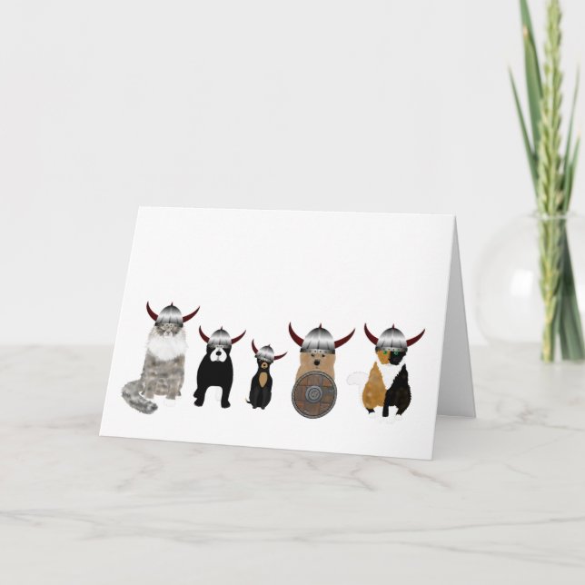 Viking Pets Grußkarte Karte (Vorderseite)