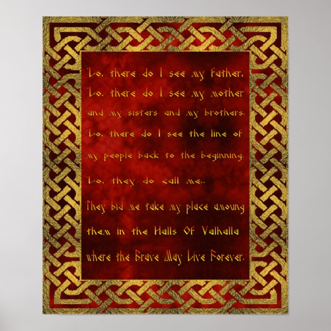 Viking Prayer Poster (Vorne)