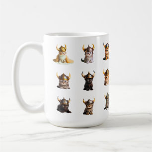 Viking Puppies - Cartoon-Style Fluffy Dogs in Colo Kaffeetasse