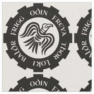 Viking Raven Banner Thor Freya Loki Stoff