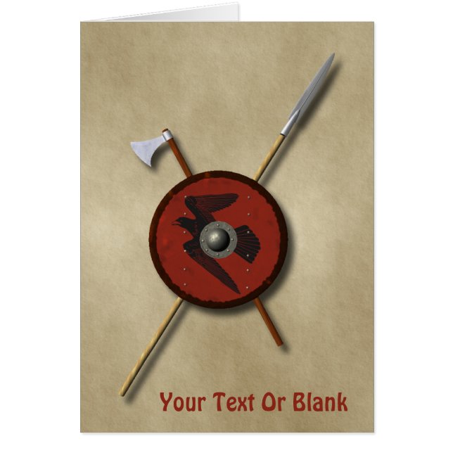 Viking Ravenschild und Waffen (Vorne)