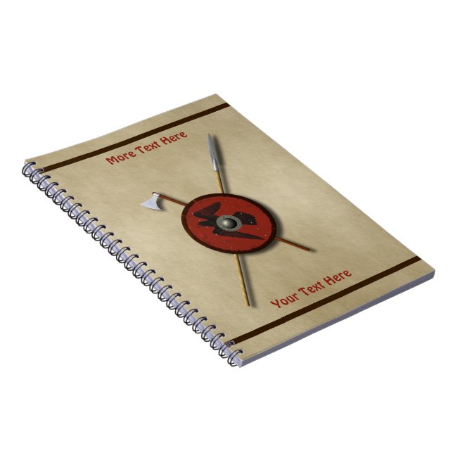 Viking Ravenschild und Waffen Notizblock (Rechte Seite)