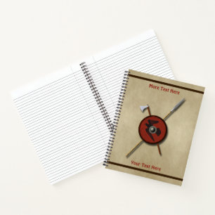 Viking Ravenschild und Waffen Notizbuch