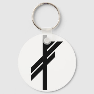 Viking-Rune - Glück - Schwarzes Schlüsselanhänger