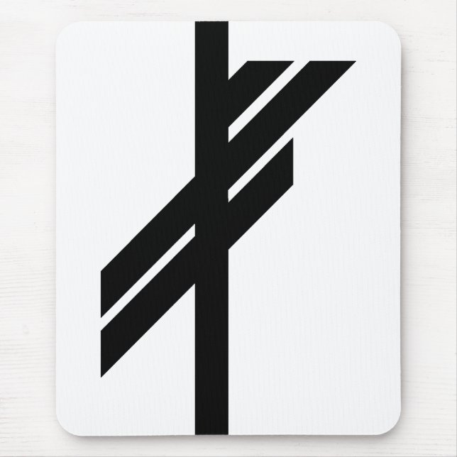 Viking Rune - Luck - schwarz Mousepad (Vorne)