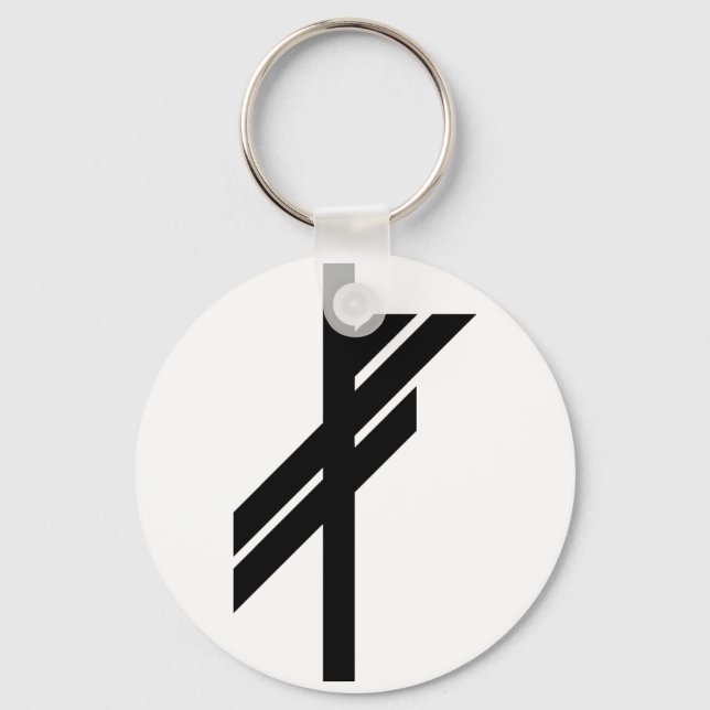 Viking Rune - Luck - schwarz Schlüsselanhänger (Vorderseite)