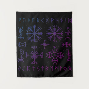 Viking Runes Wandteppich