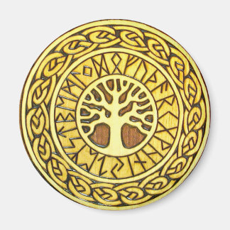 Viking Runes with Tree Kühlschrank Magnet