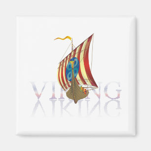 Viking-Schiff, das über mysteriöses Wasser Magnet