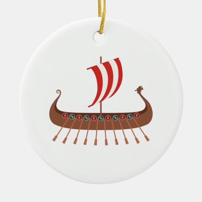 Viking-Schiff Keramikornament (Vorne)
