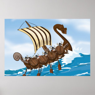 Viking-Schiff Poster