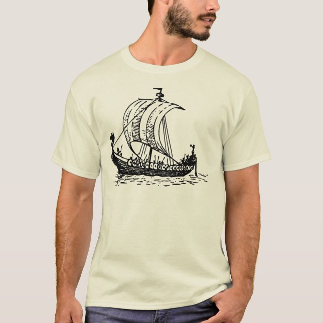 Viking-Schiff T-Shirt (Vorderseite)