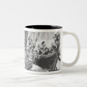 Viking-Schiffe Zweifarbige Tasse