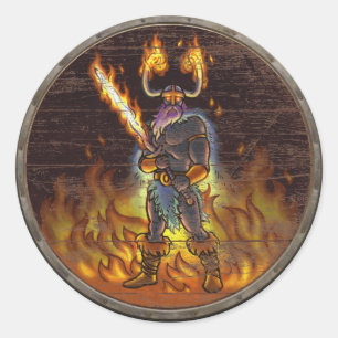 Viking-Schild-Aufkleber - Surtr Runder Aufkleber