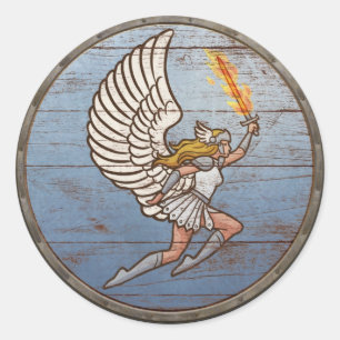 Viking-Schild-Aufkleber - Valkyrie Runder Aufkleber