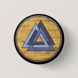 Viking-Schild-Emblem - Valknut Button