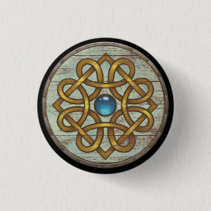 Viking-Schild-Knopf - Brosche Button
