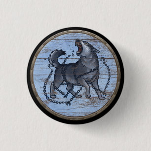 Viking-Schild-Knopf - Fenrir Button